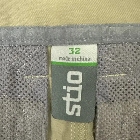 Stio Shorts Mens 32 Coburn Chino Tan Nylon Hiking Performance Gorpcore - Picture 2 of 12